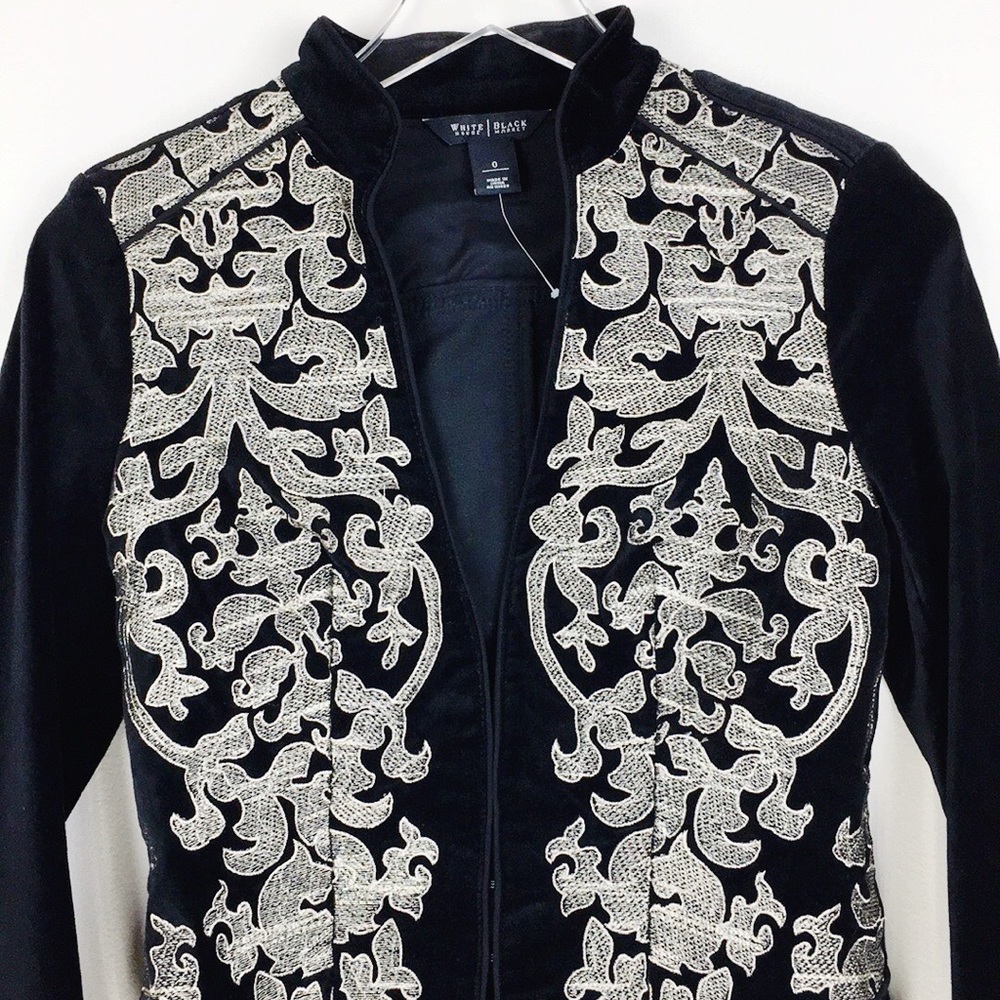 Embroidered Velvet Jacket - Picture 4 of 8